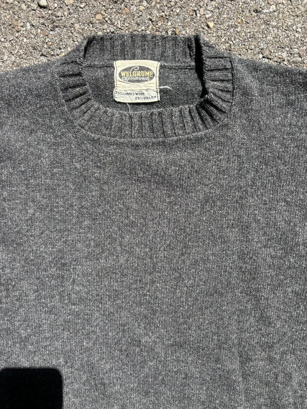 Vintage Welgrume gray lambswool crewneck sweater